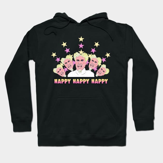 Happy Happy Happy Mugatu Zoolander Hoodie by Barnyardy